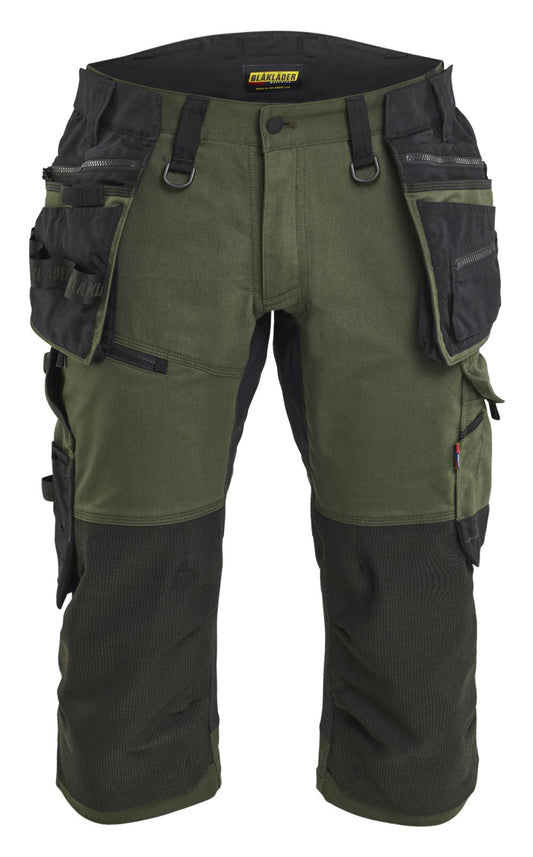 Blaklader Ambacht Striker Piraatbroeken 19771149 stretch donker herfstgroen-zwart(4298)