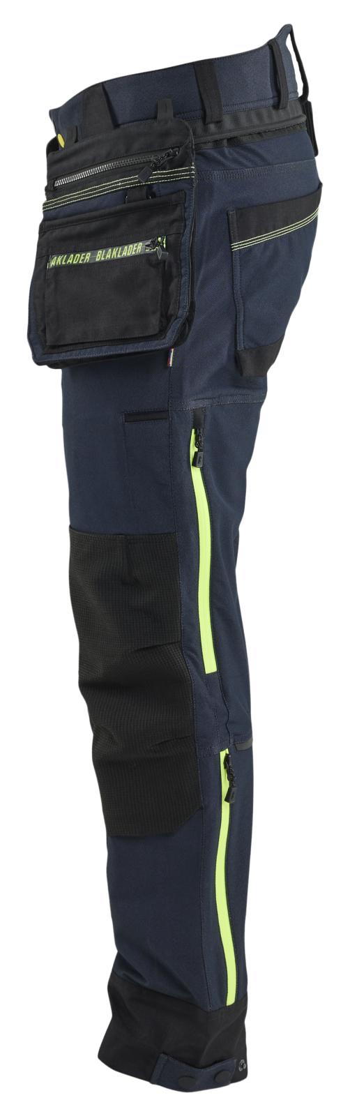 Blaklader Ambacht ToolRig Striker Werkbroeken 19791649 4-weg stretch donker marineblauw-fluo geel(8633)