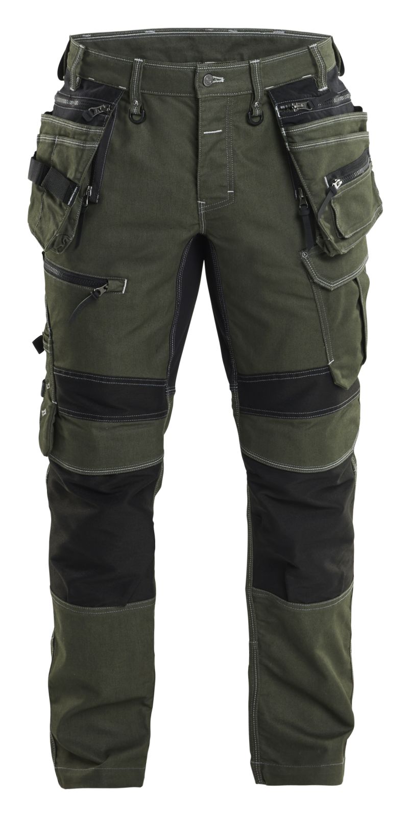 Blaklader Ambacht X1900 Werkbroeken 19901141 denim stretch donker herfstgroen-zwart(4298)