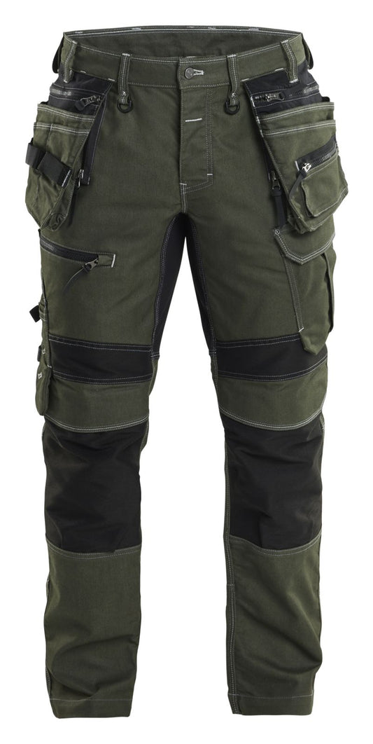 Blaklader Ambacht X1900 Werkbroeken 19901141 denim stretch donker herfstgroen-zwart(4298)