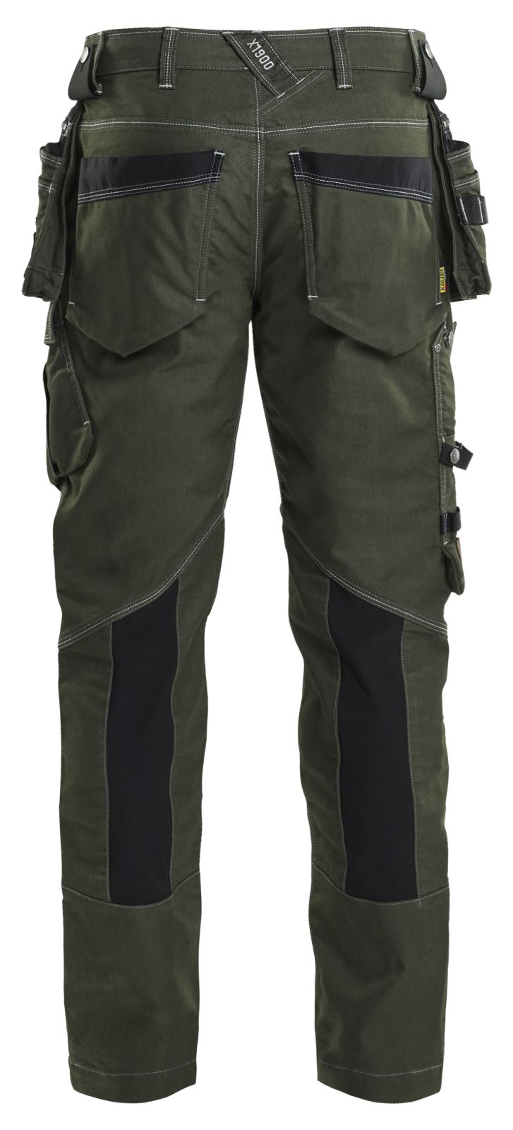 Blaklader Ambacht X1900 Werkbroeken 19901141 denim stretch donker herfstgroen-zwart(4298)