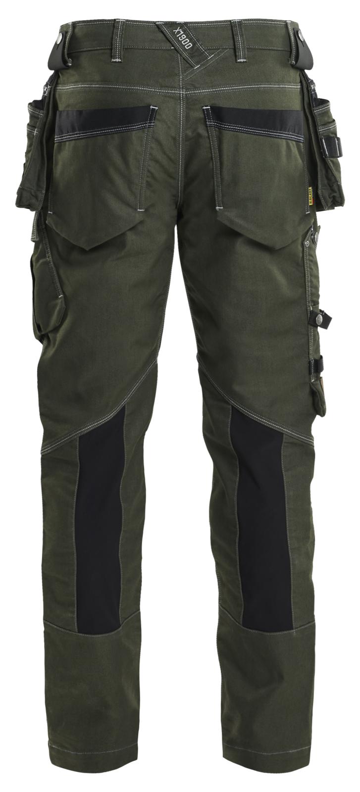 Blaklader Ambacht X1900 Werkbroeken 19901141 denim stretch donker herfstgroen-zwart(4298)
