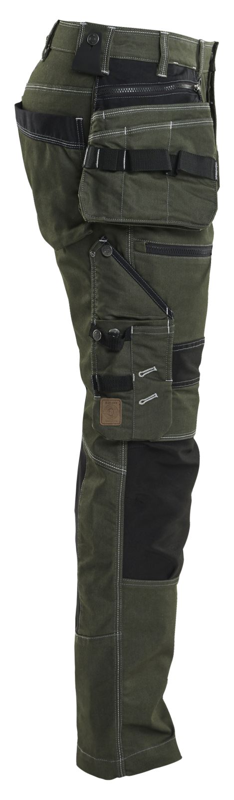 Blaklader Ambacht X1900 Werkbroeken 19901141 denim stretch donker herfstgroen-zwart(4298)