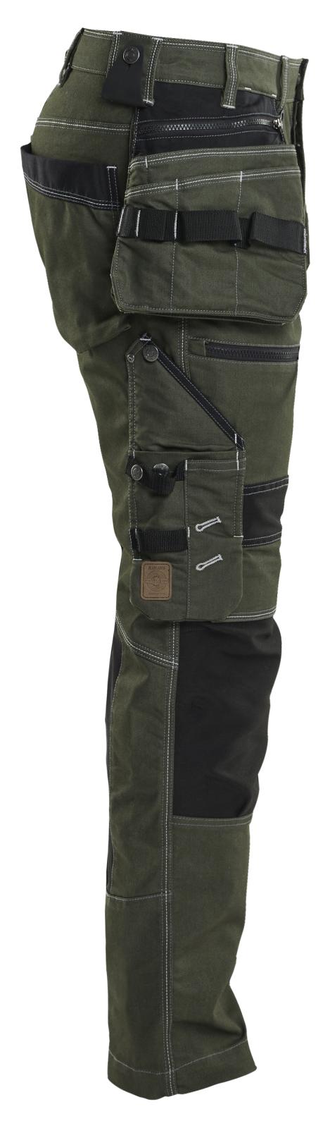 Blaklader Ambacht X1900 Werkbroeken 19901141 denim stretch donker herfstgroen-zwart(4298)