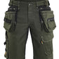 Blaklader Ambacht X1900 Shorts 19921141 denim stretch donker herfstgroen-zwart(4298)