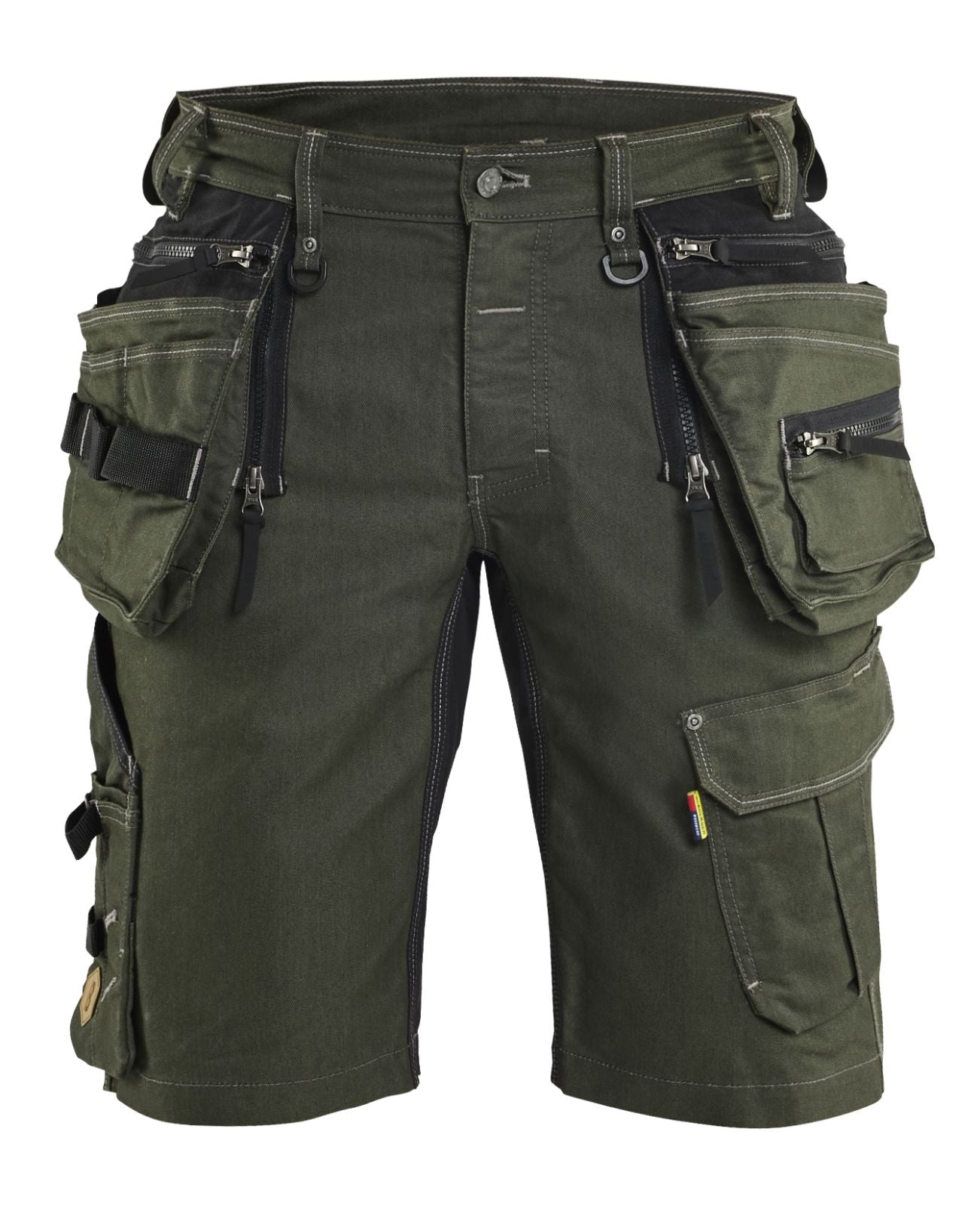 Blaklader Ambacht X1900 Shorts 19921141 denim stretch donker herfstgroen-zwart(4298)