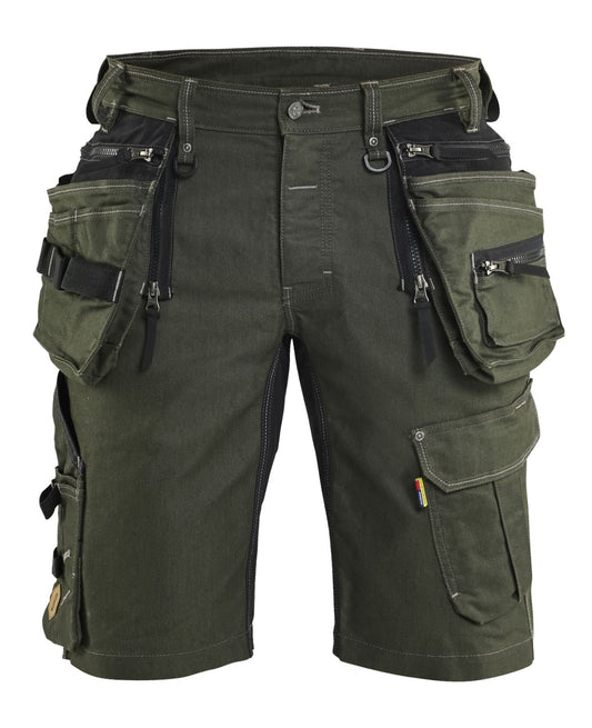 Blaklader Ambacht X1900 Shorts 19921141 denim stretch donker herfstgroen-zwart(4298)