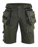 Blaklader Ambacht X1900 Shorts 19921141 denim stretch donker herfstgroen-zwart(4298)