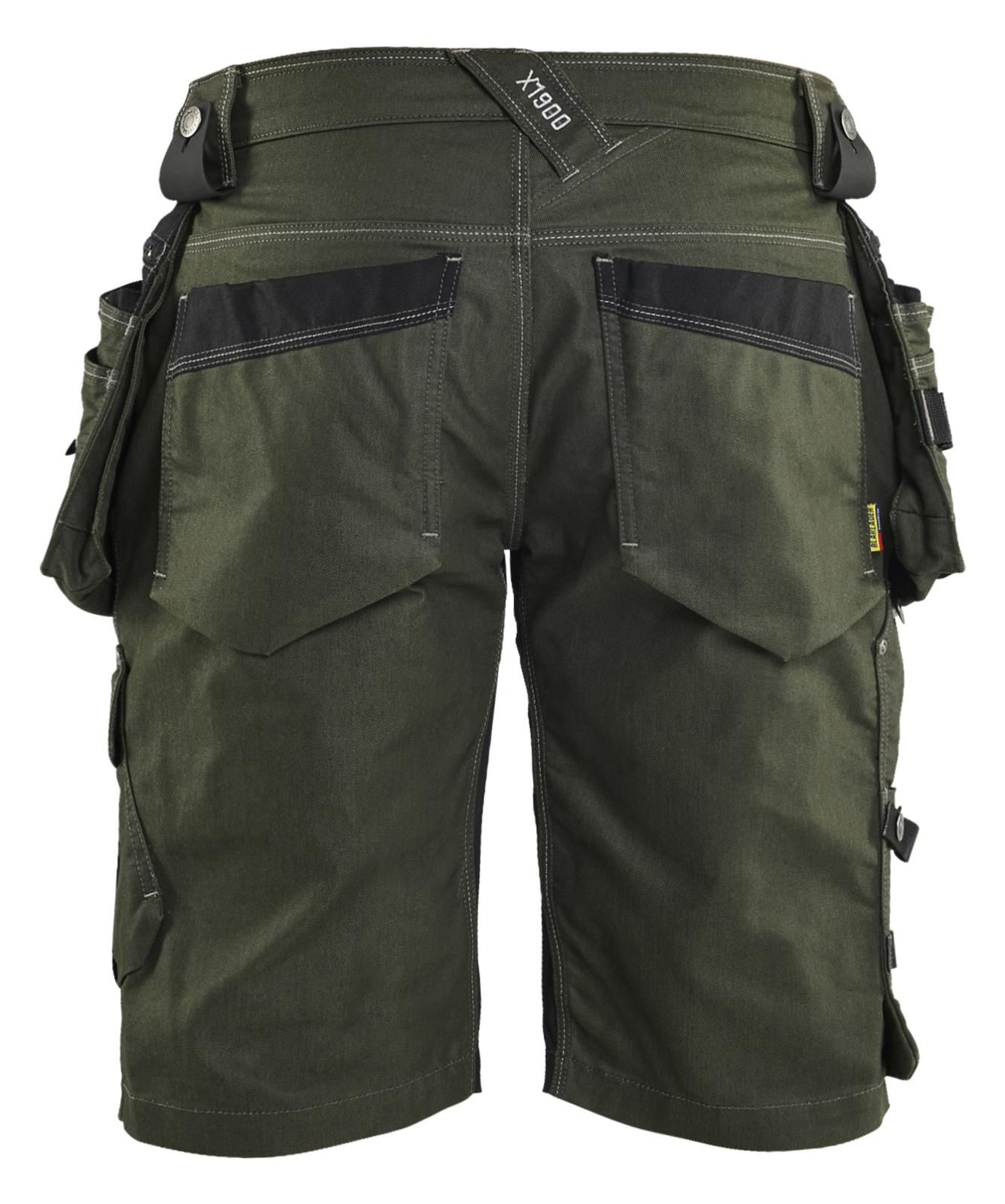 Blaklader Ambacht X1900 Shorts 19921141 denim stretch donker herfstgroen-zwart(4298)