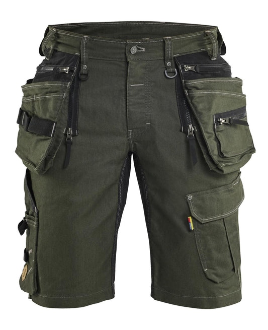Blaklader Ambacht X1900 Shorts 19921141 denim stretch donker herfstgroen-zwart(4298)