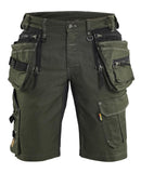 Blaklader Ambacht X1900 Shorts 19921141 denim stretch donker herfstgroen-zwart(4298)
