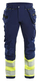 Blaklader Broeken 19931642 marineblauw-fluo geel(8933)