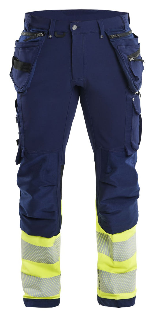 Blaklader Broeken 19931642 marineblauw-fluo geel(8933)