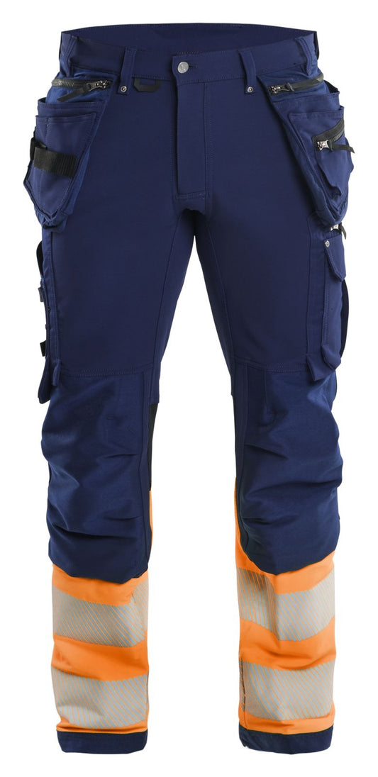 Blaklader Werkbroeken 19931642 marineblauw-oranje(8953)