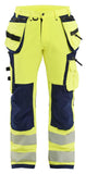 Blaklader Broeken 19971642 HiVis fluo geel-marineblauw(3389)