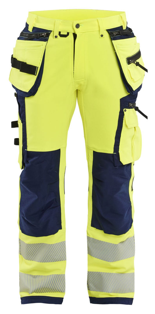 Blaklader Broeken 19971642 HiVis fluo geel-marineblauw(3389)
