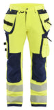 Blaklader Broeken 19971642 HiVis fluo geel-marineblauw(3389)