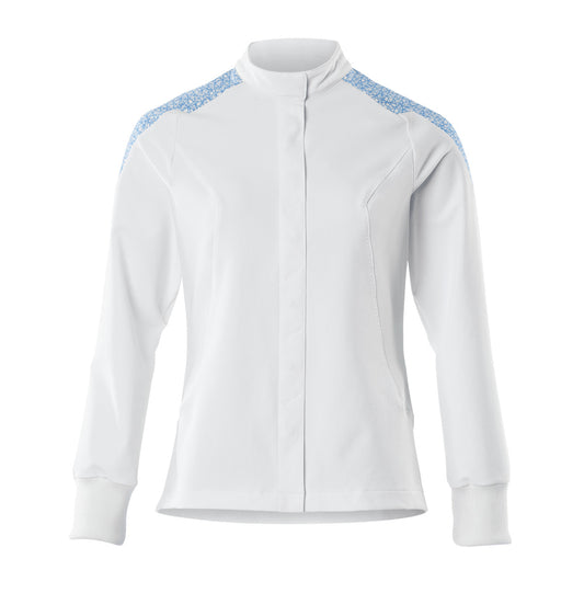 Mascot Food & care Jas 20064-511 stretch dames wit-helder blauw(0691)