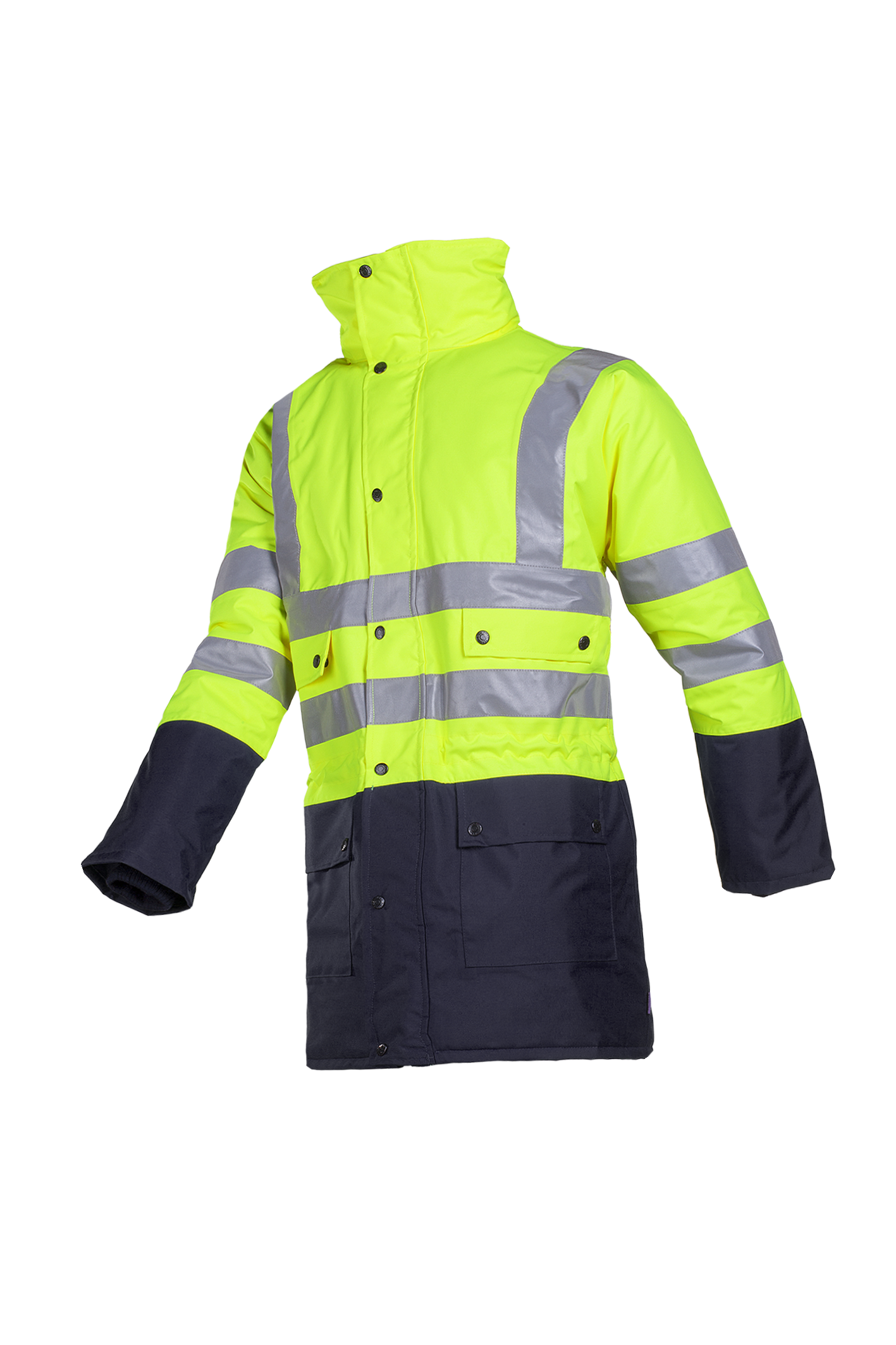 Sioen Jassen Stormflash  fluo geel-marineblauw