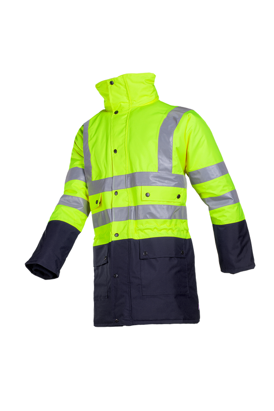 Sioen Jassen Stormflash  fluo geel-marineblauw