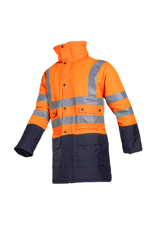 Sioen Jassen Stormflash  fluo oranje-marineblauw