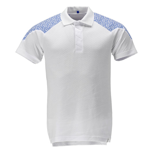 Mascot Food & care Poloshirt 20083-933 wit-helder blauw(0691)