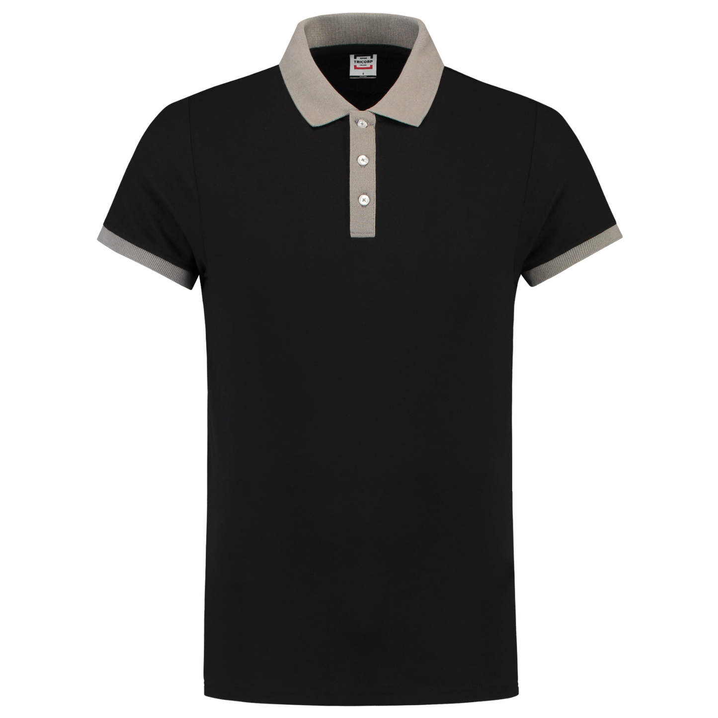 Tricorp Casual Poloshirts 201002-PBF210 zwart-grijs(blackgrey)
