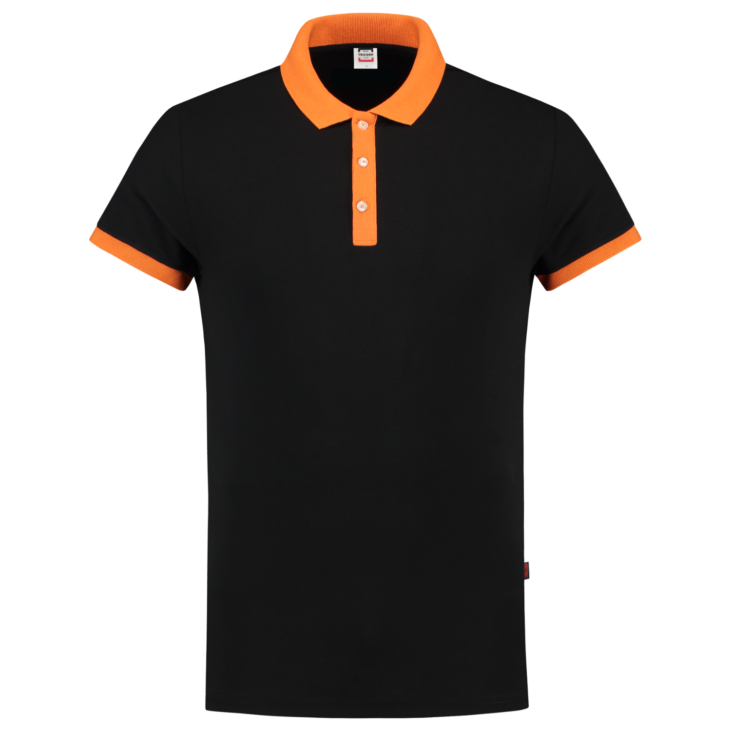 Tricorp Casual Poloshirts 201002-PBF210 zwart-oranje(blackorange)