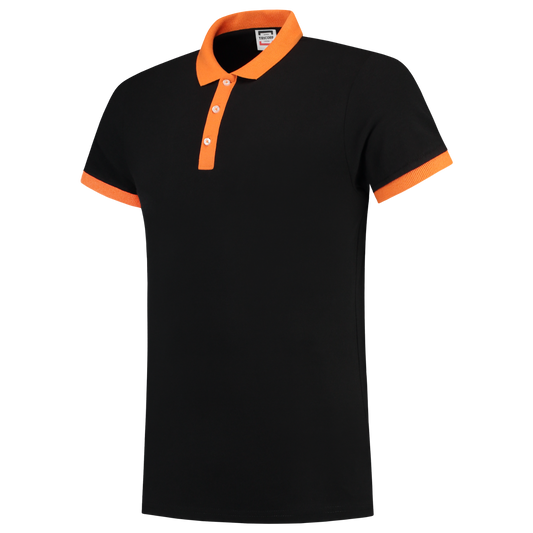 Tricorp Casual Poloshirts 201002-PBF210 zwart-oranje(blackorange)