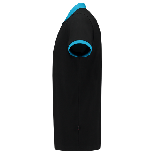 Tricorp Casual Poloshirts 201002-PBF210 zwart-turkoois(blackturquoise)