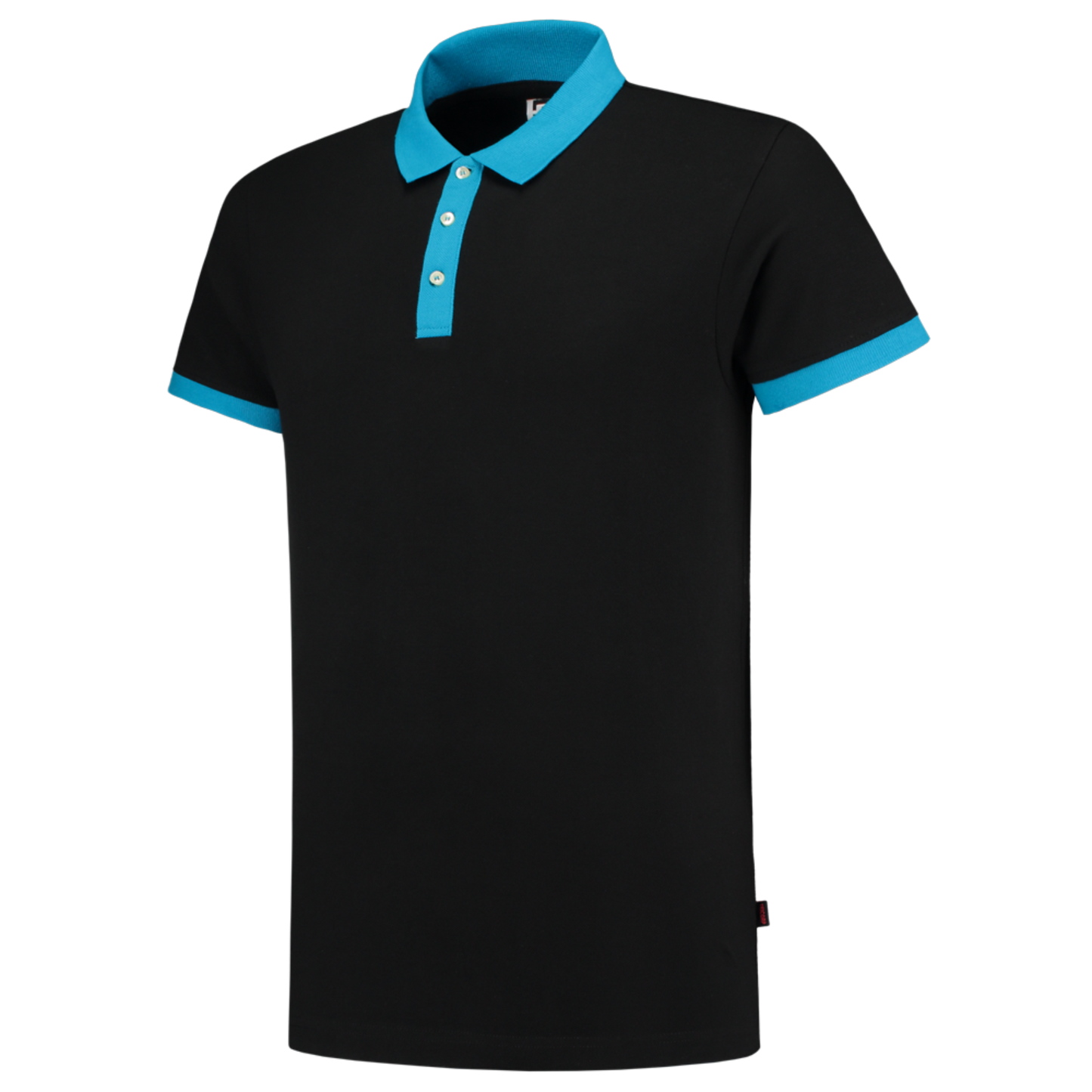 Tricorp Casual Poloshirts 201002-PBF210 zwart-turkoois(blackturquoise)