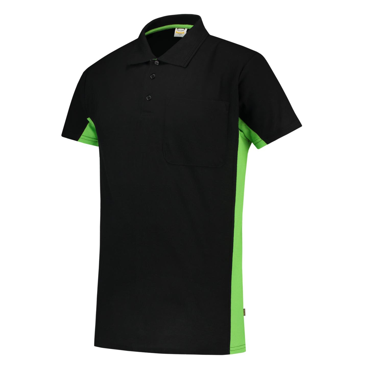 Tricorp Workwear Poloshirts 202002-TP2000 zwart-limoen(blacklime)