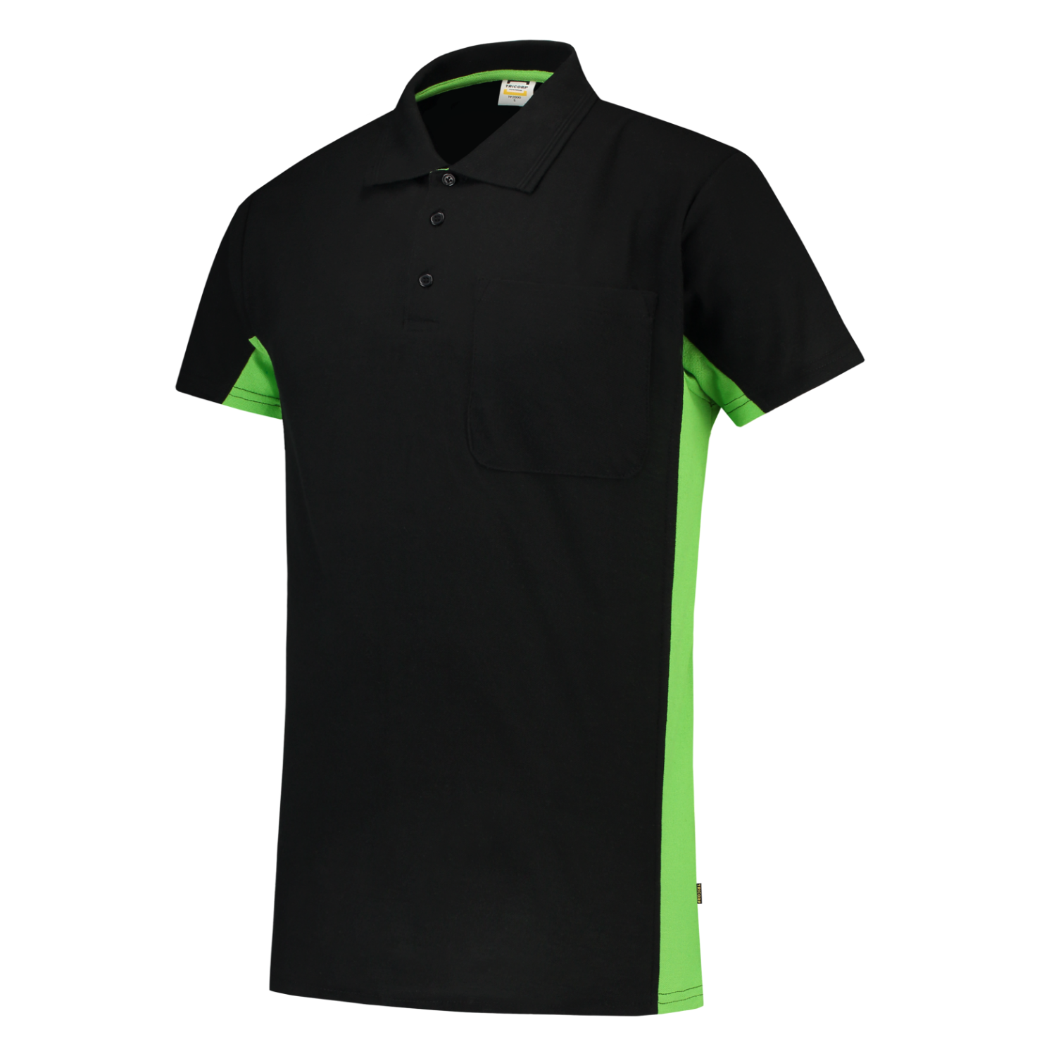 Tricorp Workwear Poloshirts 202002-TP2000 zwart-limoen(blacklime)