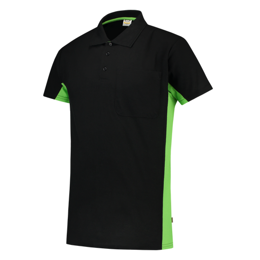 Tricorp Workwear Poloshirts 202002-TP2000 zwart-limoen(blacklime)