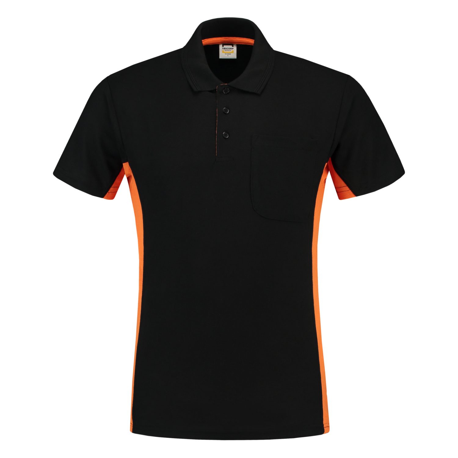Tricorp Workwear Poloshirts 202002-TP2000 zwart-oranje(blackorange)