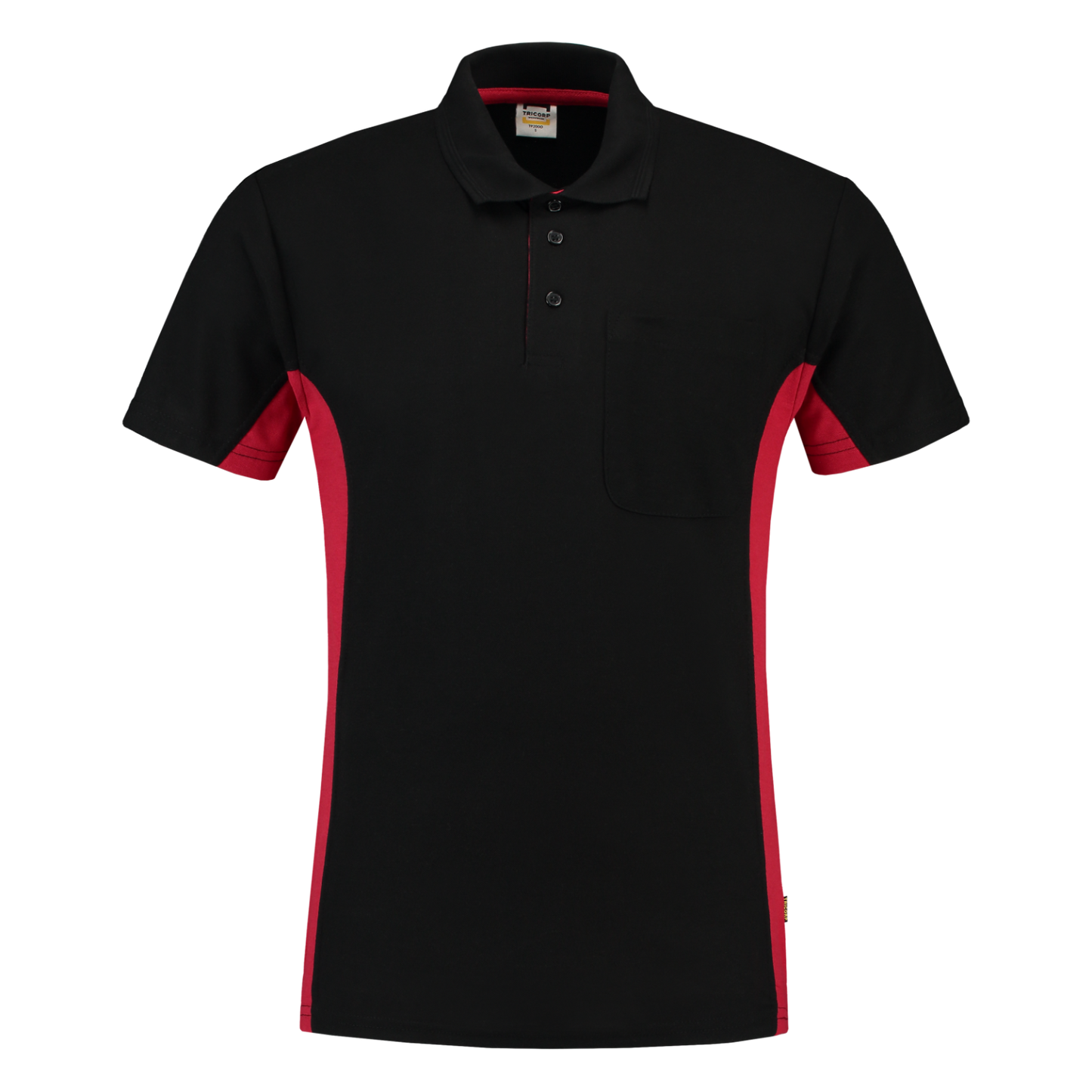 Tricorp Workwear Poloshirts 202002-TP2000 zwart-rood(blackred)
