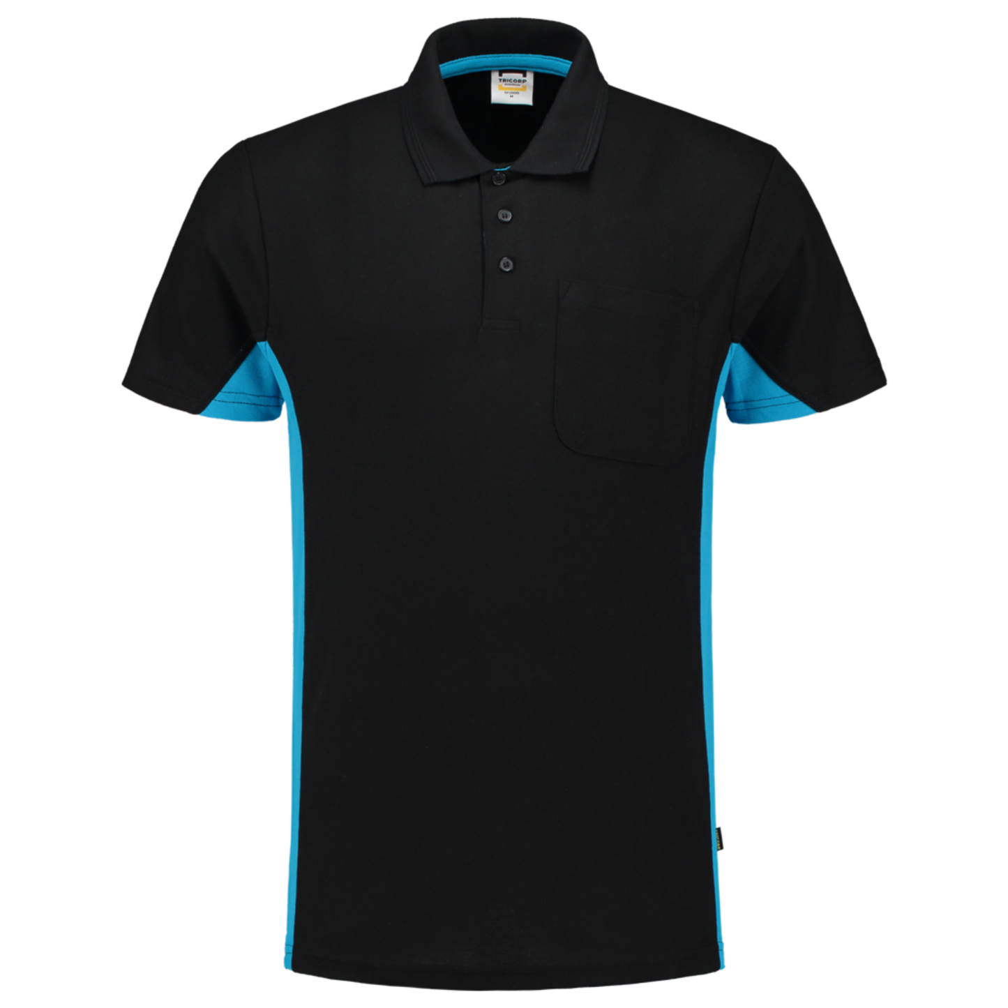 Tricorp Workwear Poloshirts 202002-TP2000 zwart-turkoois(blackturquoise)