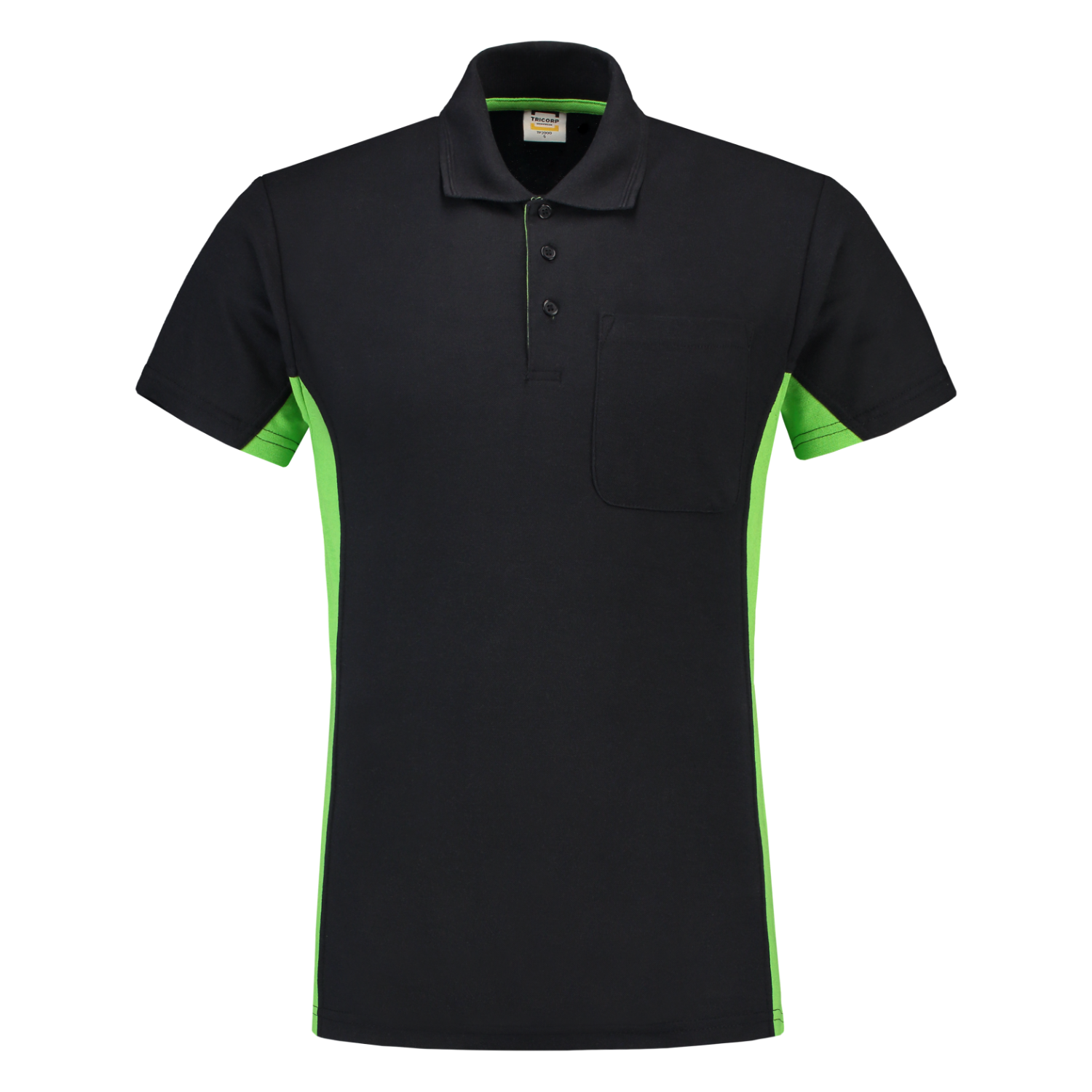Tricorp Workwear Poloshirts 202002-TP2000 marineblauw-limoen(navylime)