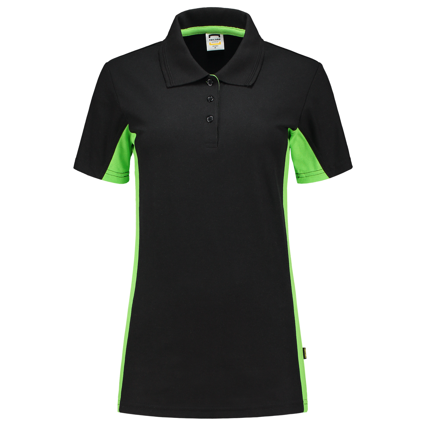 Tricorp Workwear Poloshirts 202003 zwart-limoen(blacklime)