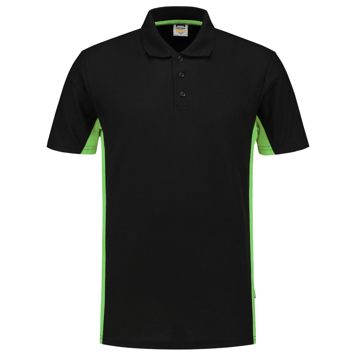 Tricorp Workwear Poloshirts 202004 zwart-limoen(blacklime)