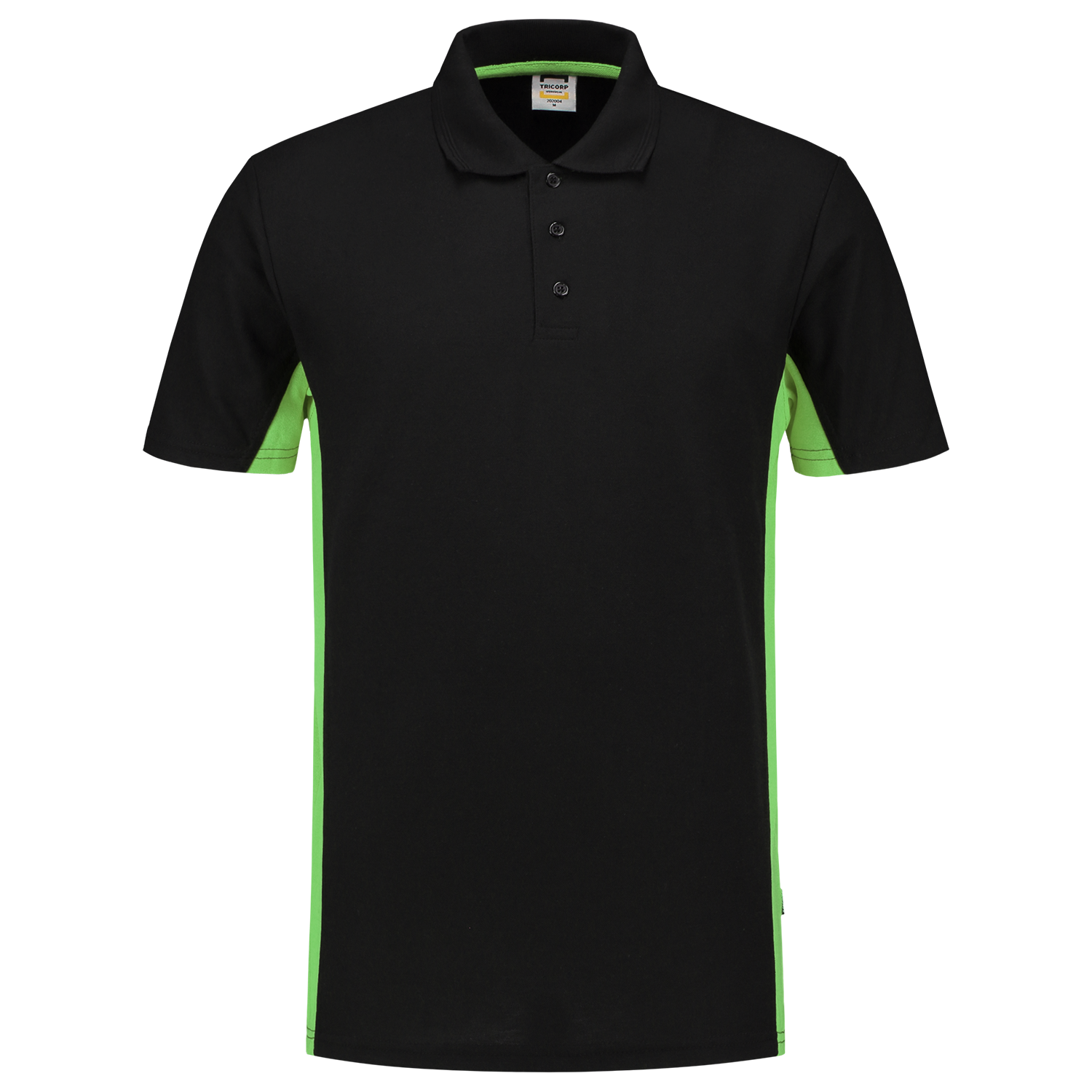 Tricorp Workwear Poloshirts 202004 zwart-limoen(blacklime)
