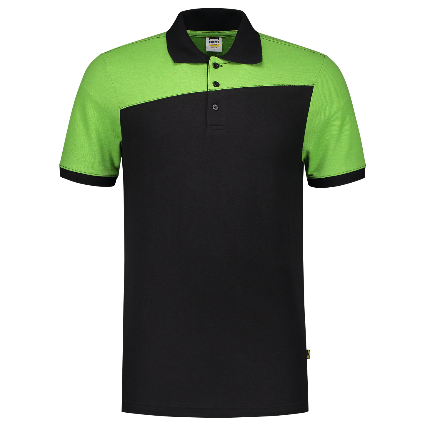 Tricorp Workwear Poloshirts 202006 zwart-limoen(blacklime)