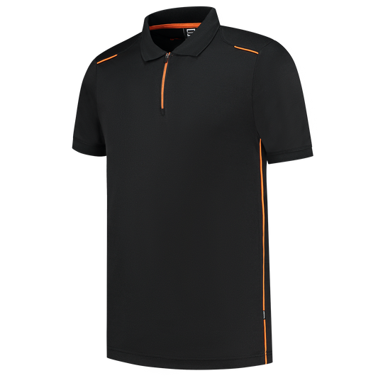 Tricorp Accent Poloshirts 202703 unisex bicolor zwart-oranje(blackorange)
