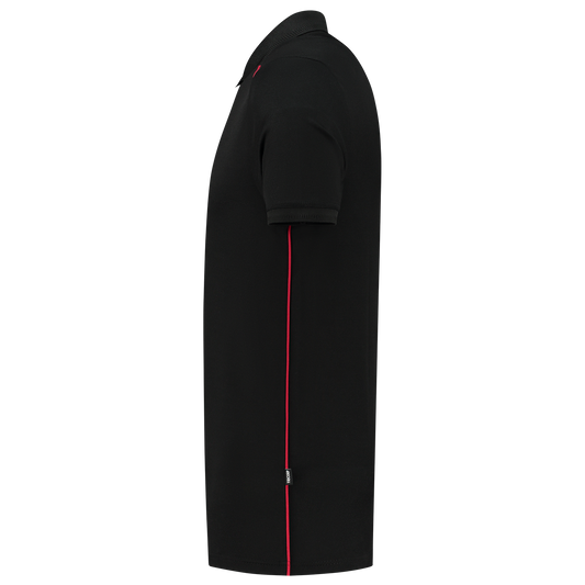 Tricorp Accent Poloshirts 202703 unisex bicolor zwart-rood(blackred)