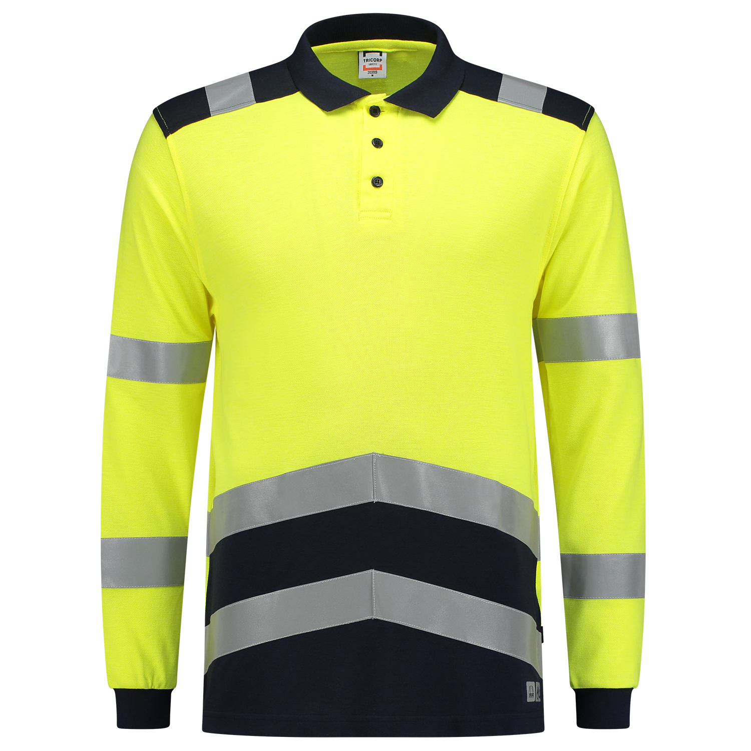 Tricorp Safety Multinorm Poloshirts 203003 Multinorm fluo geel-inktblauw(fluoryellowink)