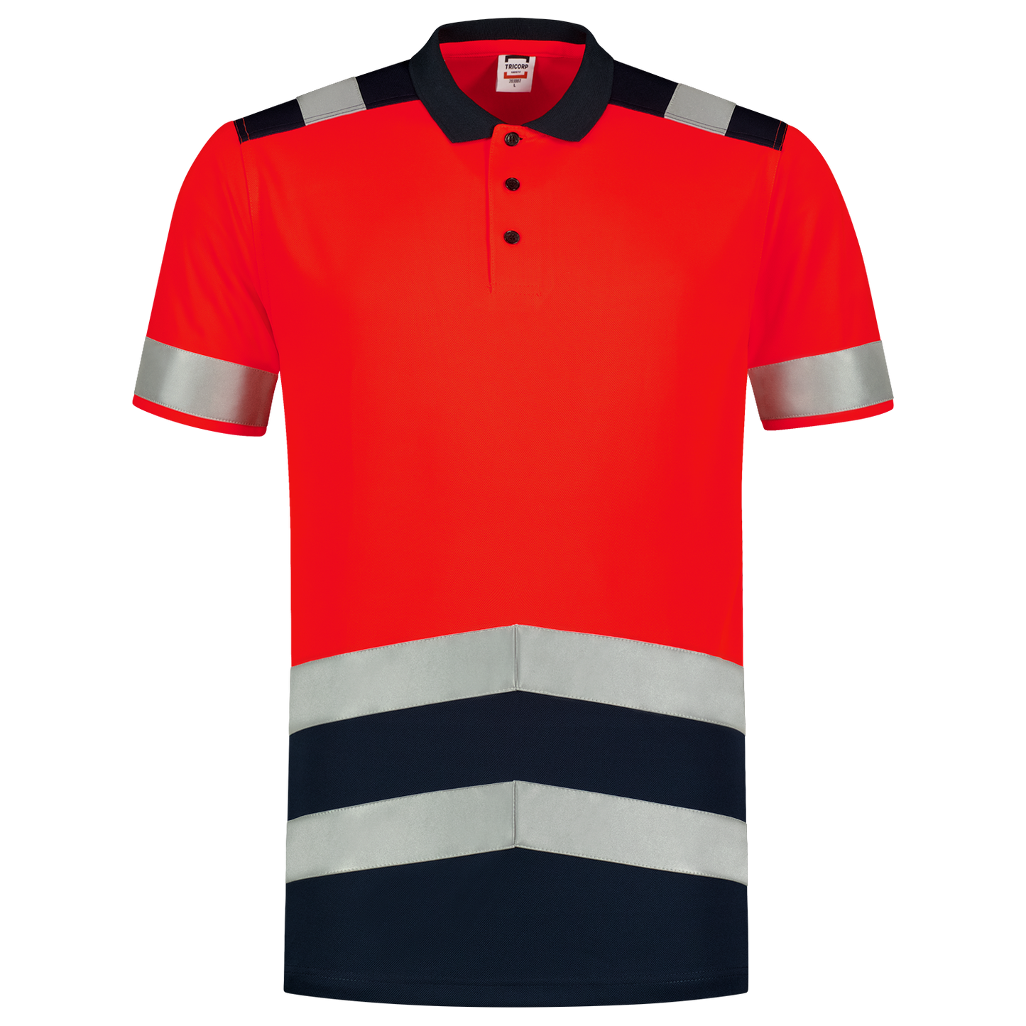 Tricorp Safety Poloshirts 203007 HiVis fluo rood-inktblauw(fluorredink)