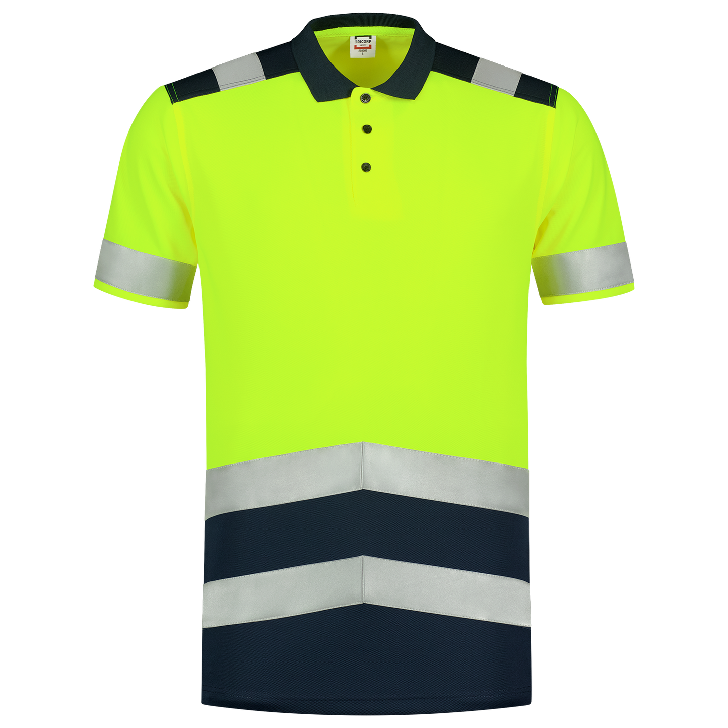 Tricorp Safety 2020 Vision;60 Graden Poloshirts 203007 HiVis fluo geel-inktblauw(fluoryellowink)