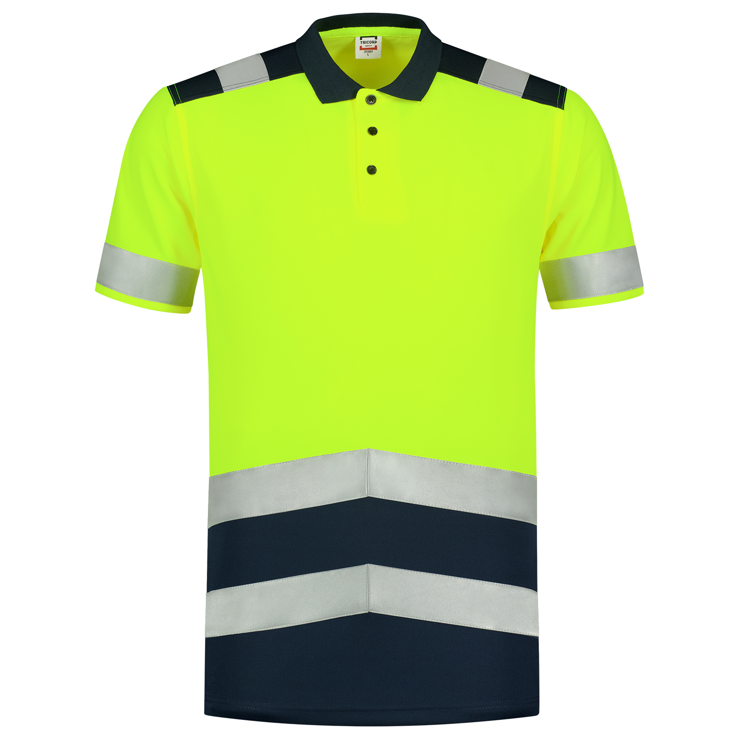 Tricorp Safety 2020 Vision;60 Graden Poloshirts 203007 HiVis fluo geel-inktblauw(fluoryellowink)