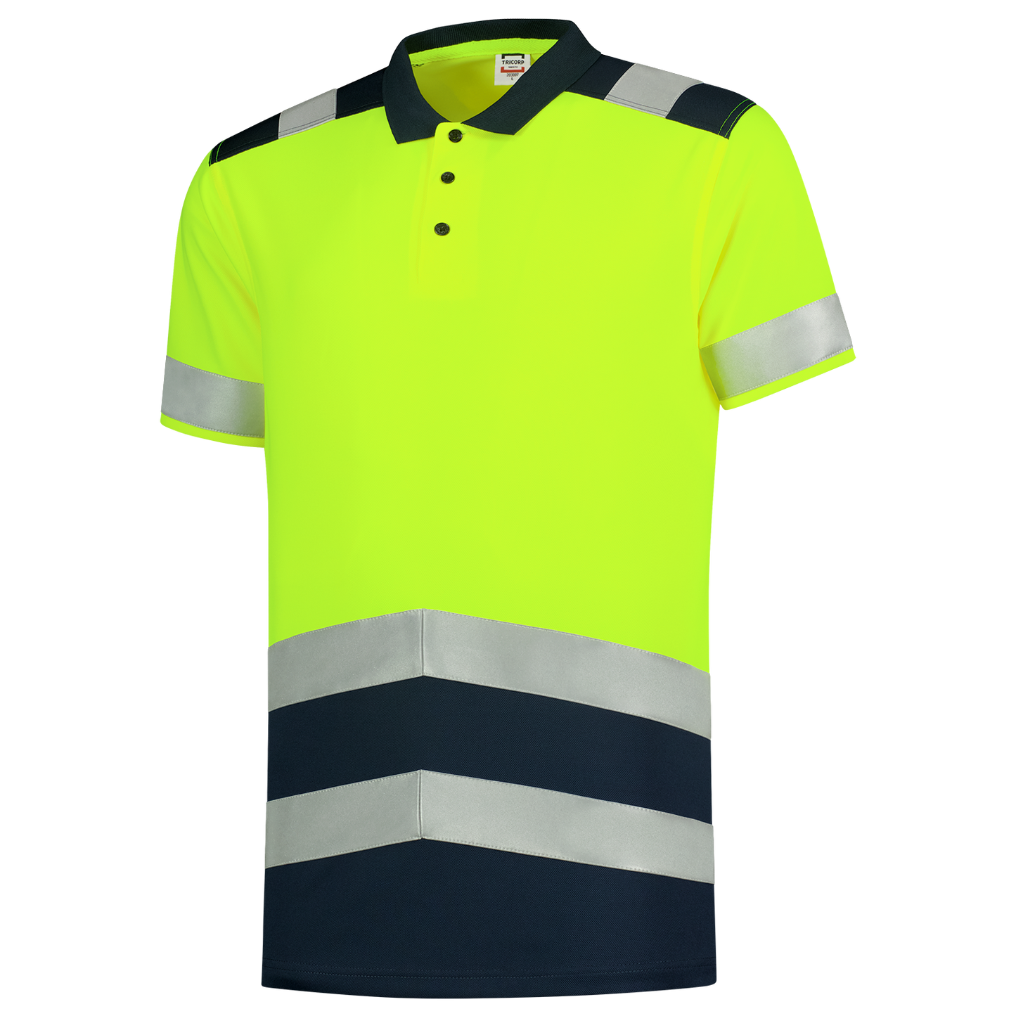 Tricorp Safety 2020 Vision;60 Graden Poloshirts 203007 HiVis fluo geel-inktblauw(fluoryellowink)