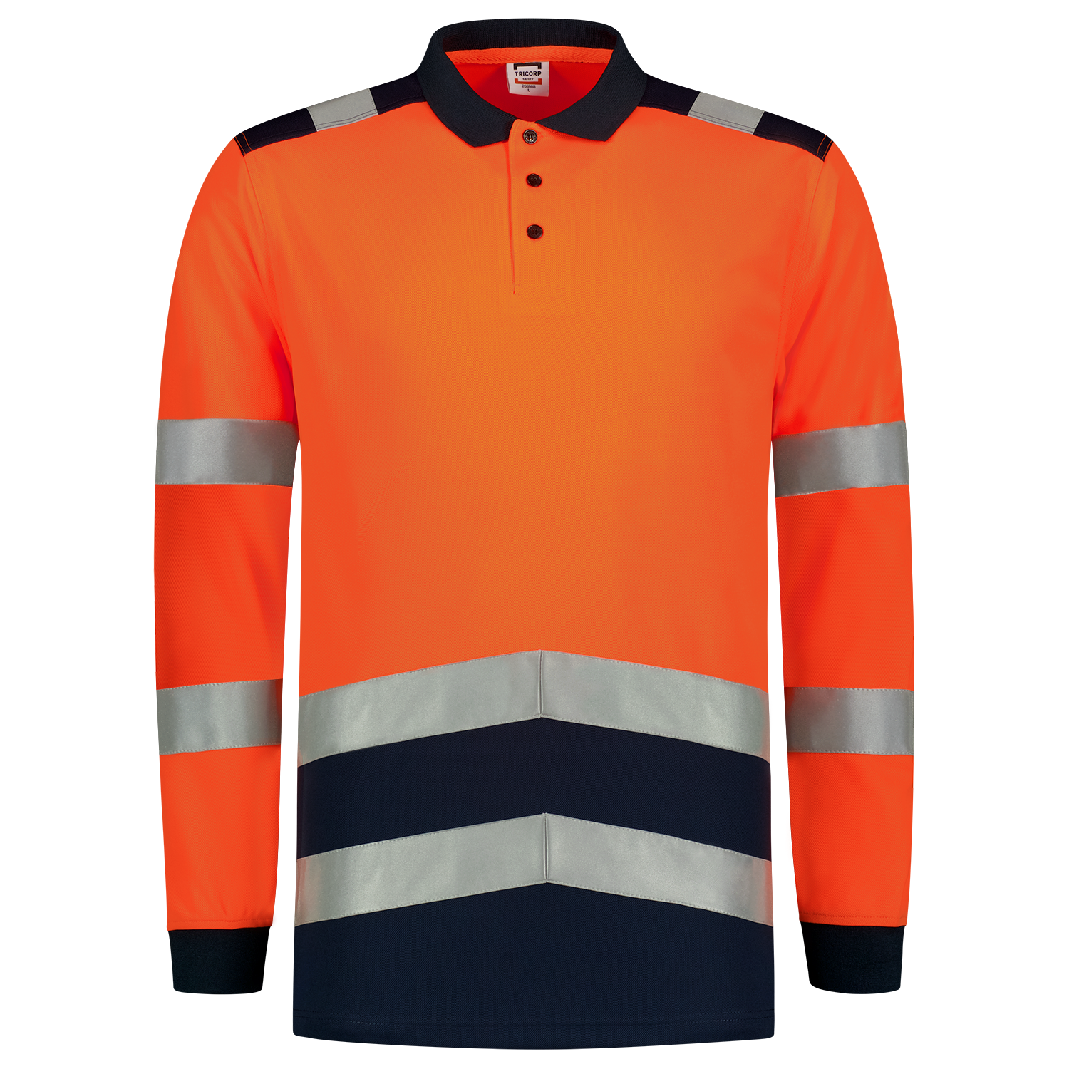 Tricorp Safety 2020 Vision;60 Graden Poloshirts 203008 HiVis fluo oranje-inktblauw(fluororangeink)
